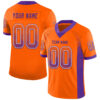 Custom Orange Purple-White Drift Fashion Football Jersey