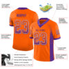 Custom Orange Purple-White Drift Fashion Football Jersey