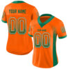 Custom Orange Kelly Green-White Drift Fashion Football Jersey