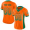 Custom Orange Kelly Green-White Drift Fashion Football Jersey