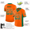 Custom Orange Kelly Green-White Drift Fashion Football Jersey