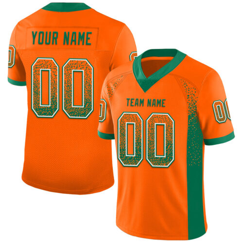Drift0117 Custom Orange Kelly Green-White Drift Fashion Football Jersey