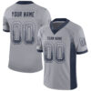 Custom Gray Navy-White Drift Fashion Football Jersey