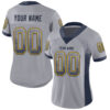 Custom Gray Navy-Gold Drift Fashion Football Jersey