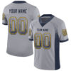 Custom Gray Navy-Gold Drift Fashion Football Jersey