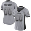 Custom Gray Black-White Drift Fashion Football Jersey