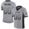 Custom Gray Black-White Drift Fashion Football Jersey