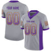 Custom Gray Purple-Gold Drift Fashion Football Jersey