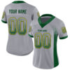 Custom Gray Green-Gold Drift Fashion Football Jersey