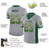 Custom Gray Green-Gold Drift Fashion Football Jersey