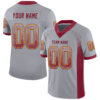 Custom Gray Crimson-Gold Drift Fashion Football Jersey