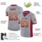 Drift0131-2 Custom Gray Crimson-Gold Drift Fashion Football Jersey