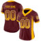 Drift0132-1 Custom Burgundy Gold-White Drift Fashion Football Jersey