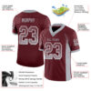 Custom Burgundy Gray-White Drift Fashion Football Jersey