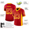 Custom Red Gold-White Drift Fashion Football Jersey