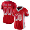Custom Red Gray-White Drift Fashion Football Jersey