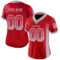 Custom Red Gray-White Drift Fashion Football Jersey