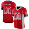 Custom Red Gray-White Drift Fashion Football Jersey