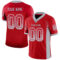 Custom Red Gray-White Drift Fashion Football Jersey