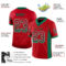 Drift0138-2 Custom Red Kelly Green-White Drift Fashion Football Jersey