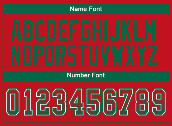 Custom Red Kelly Green-White Drift Fashion Football Jersey