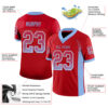 Custom Red Light Blue-White Drift Fashion Football Jersey