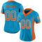 Drift0143-1 Custom Panther Blue Orange-White Drift Fashion Football Jersey