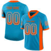 Custom Panther Blue Orange-White Drift Fashion Football Jersey