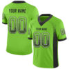 Custom Neon Green Black-White Drift Fashion Football Jersey