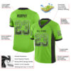 Custom Neon Green Black-White Drift Fashion Football Jersey