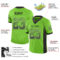 Custom Neon Green Black-White Drift Fashion Football Jersey