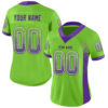 Custom Neon Green Purple-White Drift Fashion Football Jersey