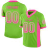 Custom Neon Green Pink-White Drift Fashion Football Jersey
