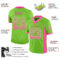 Custom Neon Green Pink-White Drift Fashion Football Jersey