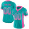 Drift0147-1 Custom Aqua Pink-White Drift Fashion Football Jersey