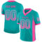 Drift0147 Custom Aqua Pink-White Drift Fashion Football Jersey