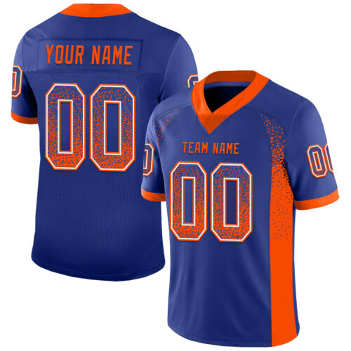 Drift0153 Custom Royal Orange-White Drift Fashion Football Jersey