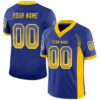Custom Royal Yellow-White Drift Fashion Football Jersey