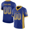 Custom Royal Old Gold-White Drift Fashion Football Jersey