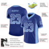 Custom Royal Light Blue-White Drift Fashion Football Jersey