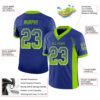 Custom Royal Neon Green-White Drift Fashion Football Jersey