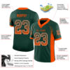 Custom Green Orange-White Drift Fashion Football Jersey