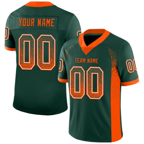 Drift0159 Custom Green Orange-White Drift Fashion Football Jersey