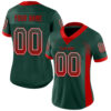 Custom Green Red-White Drift Fashion Football Jersey