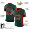 Custom Green Red-White Drift Fashion Football Jersey