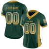Custom Green Old Gold-White Drift Fashion Football Jersey