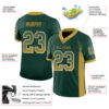 Custom Green Old Gold-White Drift Fashion Football Jersey