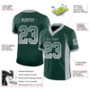 Custom Green Gray-White Drift Fashion Football Jersey