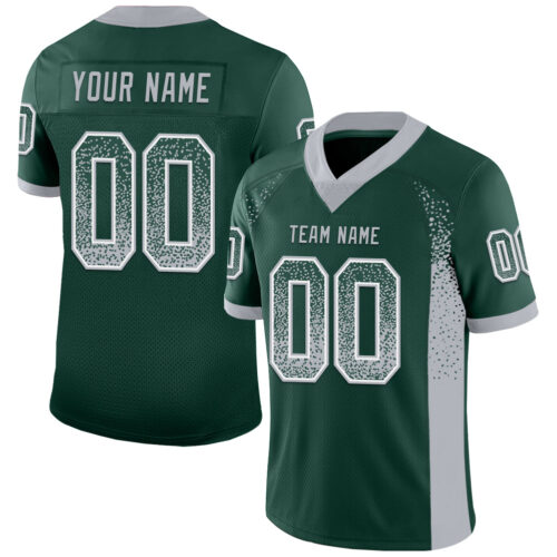 Drift0163 Custom Green Gray-White Drift Fashion Football Jersey