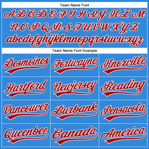 Custom Electric Blue Red-White Authentic Baseball Jersey